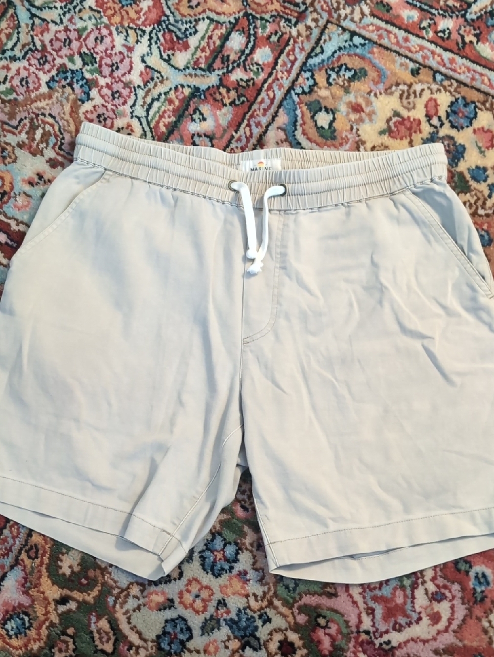 Marine Layer Beige Saturday Shorts